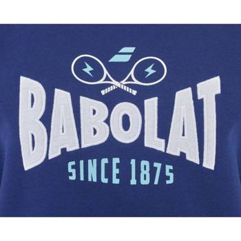 bluza tenisowa damska BABOLAT EXERCISE HOOD SWEAT, granatowo - błękitna